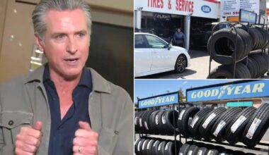 Gavin Newsom defends California tire replacement rules amid backlash