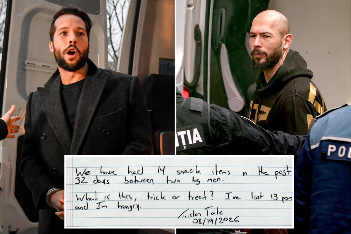 Andrew Tate, Tristan Tate brothers whine about jail in handwritten note to lawyer