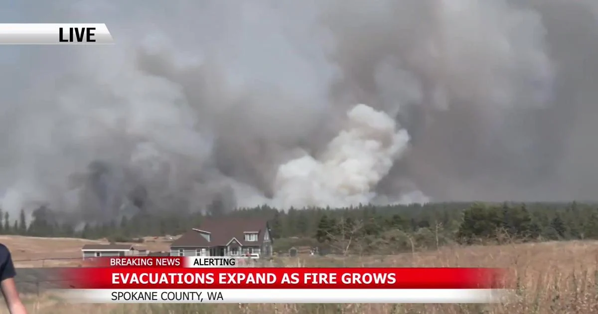 Evacuation shelter opens for Old Trails Fire evacuees as 2,500 acre fire burns north of Airway Heights | Spokane News