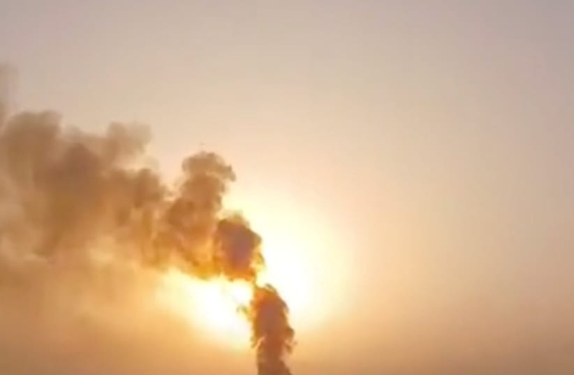 Smoke rises after reports of multiple U.S. strikes on the city, as loud explosions were heard according to the Iranian state TV, in Ahvaz, Khuzestan Province, Iran, July 30, 2026, in this screen grab obtained from a social media video. 