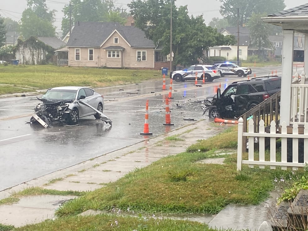 Toledo Police respond to a hit-and-run crash on N. Detroit in Toledo on Aug. 2, 2026.