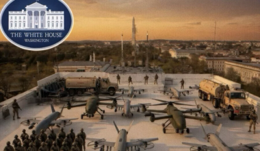 Trump brings weapons of war to White House in ominous Truth Social ballroom ‘drone port’ rant