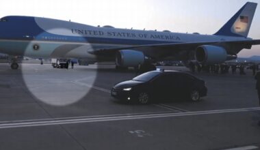 Video shows catering truck used to secretly move Trump between planes amid Iran threat