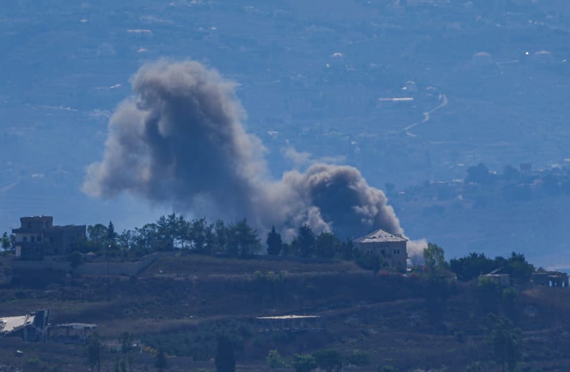Explosion of infrastructure in southern Lebanon, as seen from the Israeli side. August 10, 2026.