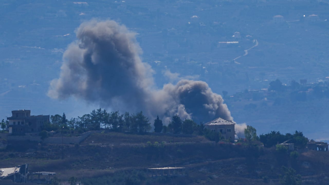 Explosion of infrastructure in southern Lebanon, as seen from the Israeli side. August 10, 2026.