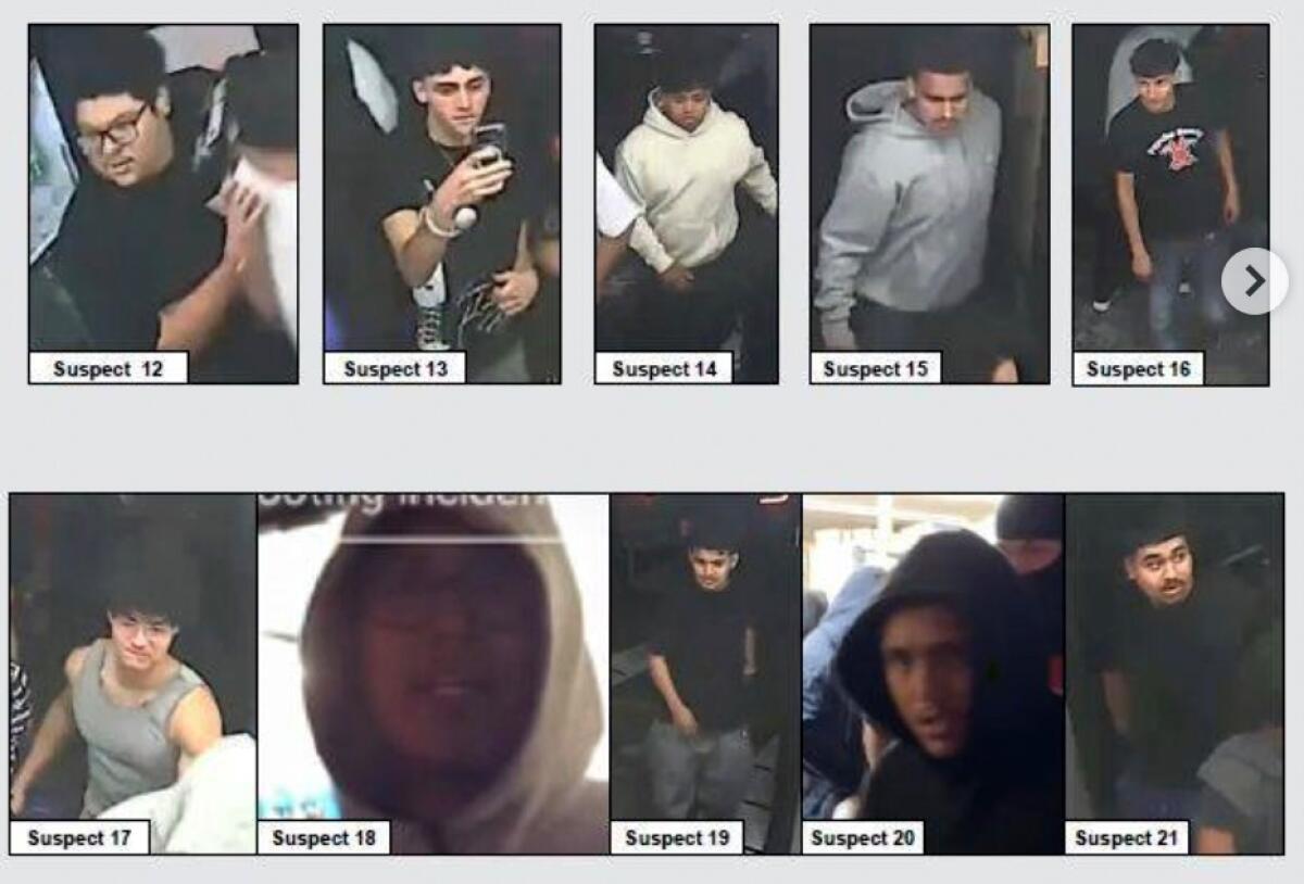 Detectives are asking the public to help them identify suspects in two street takeover burglaries in East L.A.