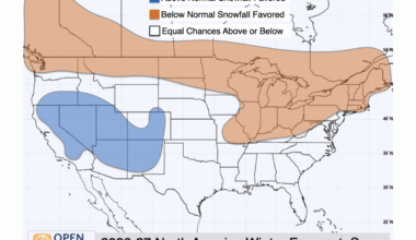 Map Shows Potential Snowfall Across US As Super El Niño Chances Climb