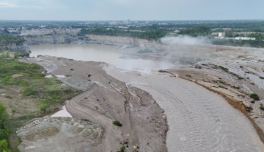 Jaw-dropping drone video reveals staggering scale of Indiana flood destruction