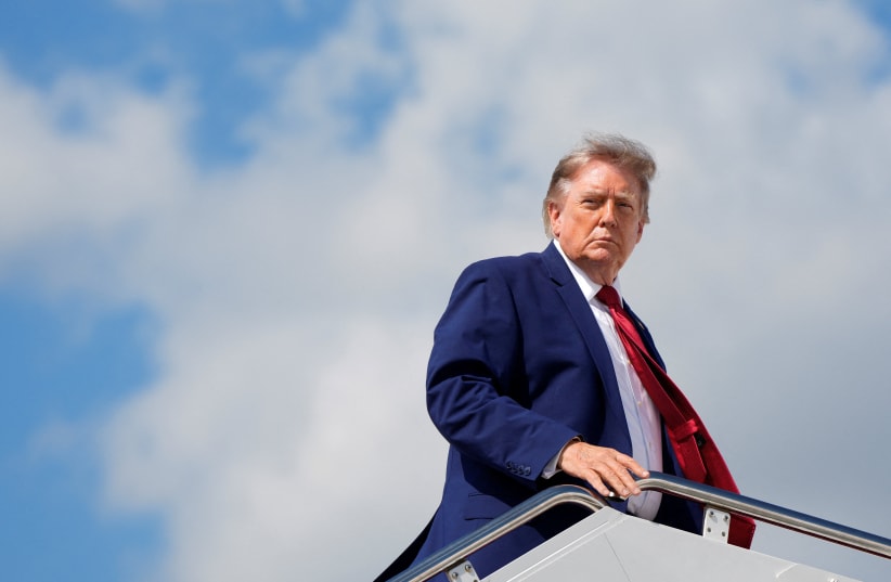 US President Donald Trump boards Air Force One at Joint Base Andrews, Maryland, US, August 7, 2026