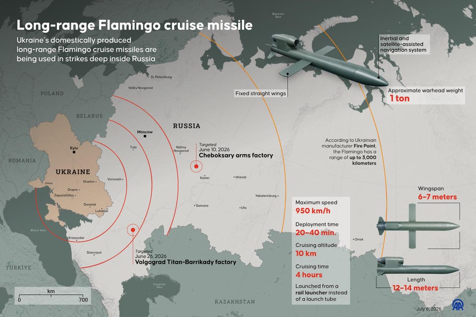 Ukraine's Long-range Flamingo cruise missile