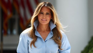 Melania Trump returns to White House Rose Garden for IndyCar race
