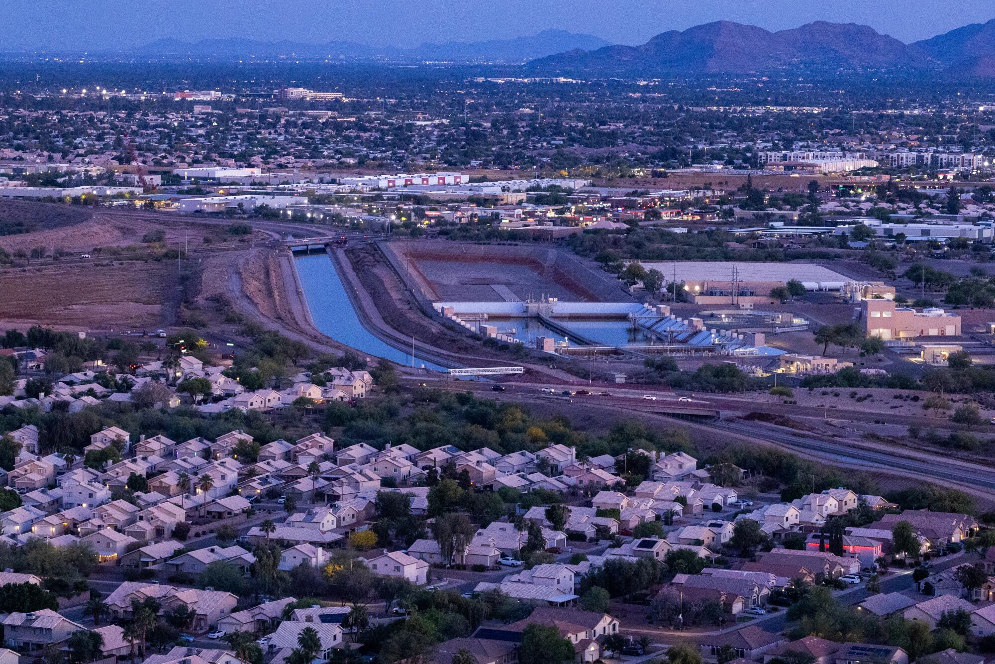 Canals in a residential area of Phoenix.