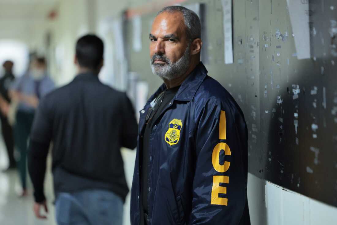Immigration and Customs Enforcement (ICE) agents patrol the halls of immigration court at the Jacob K. Javits Federal Building on June 24, 2026 in New York City.
