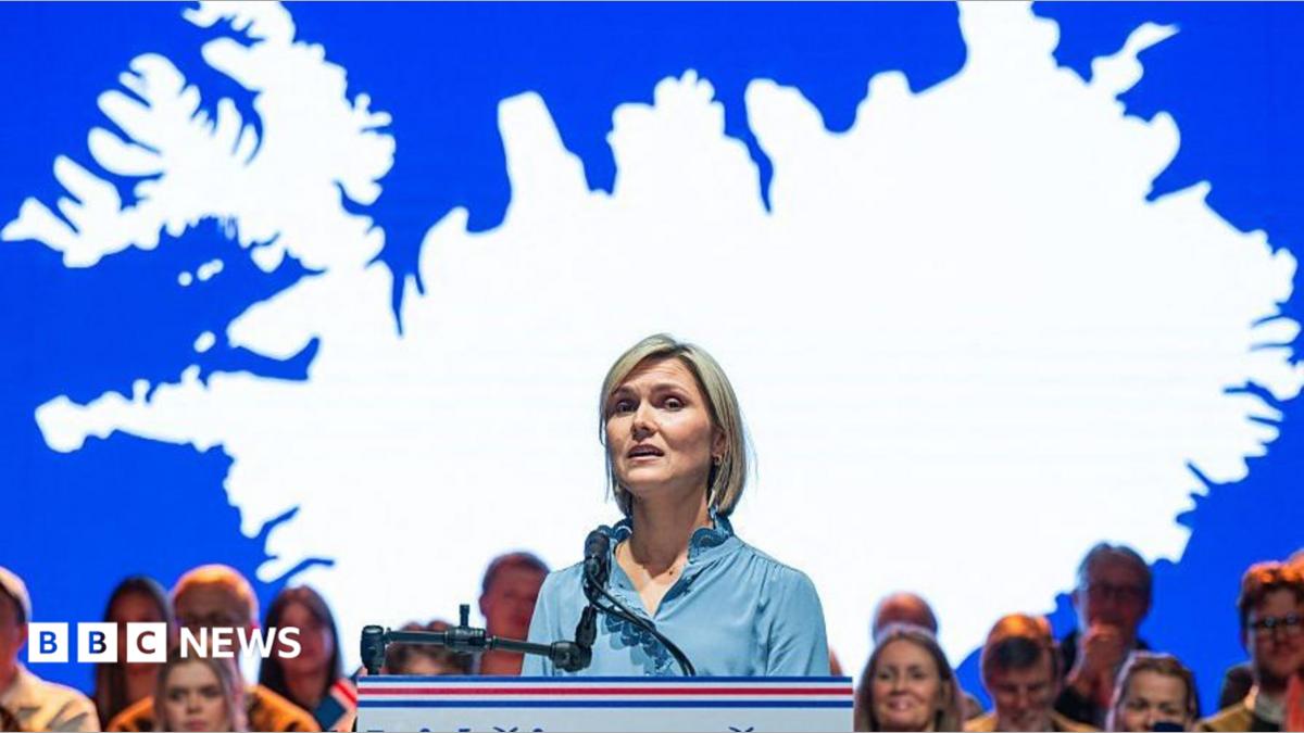 Iceland Prime Minister Kristrun Frostadottir participates in a listening session on the upcoming referendum on August 26, 2026 in Reykjavik, Iceland