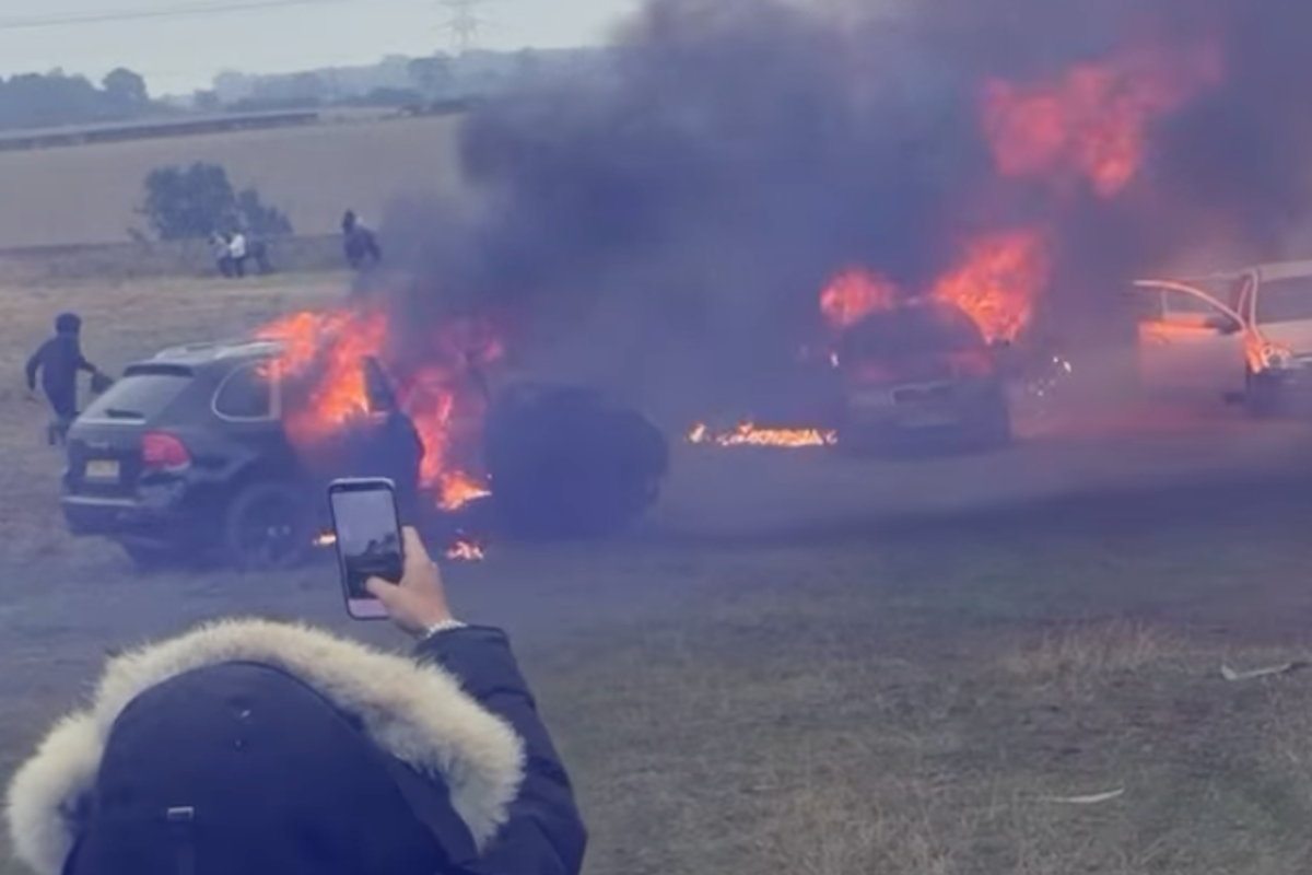 Police condemn ‘anyone using tragedy as excuse for disorder’ after five cars torched at A66 crash vigil