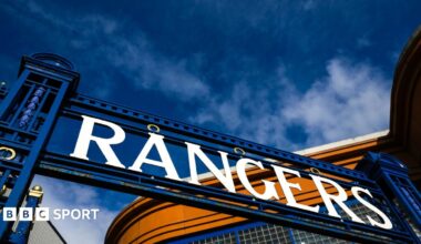 A general view of Ibrox Stadium, home of Rangers