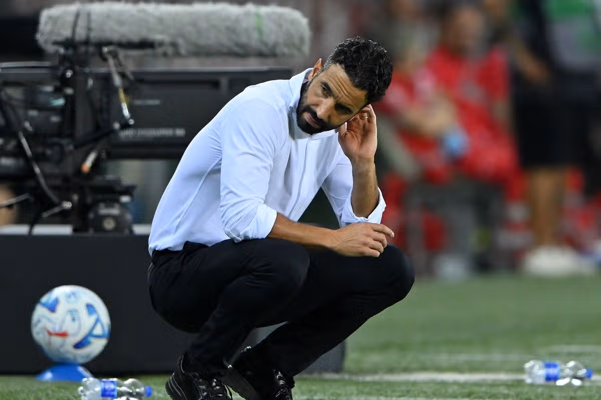 TURIN, ITALY - AUGUST 23: Ruben Amorim, Manager of AC Milan during the Serie A match between Torino FC and AC Milan at Stadio Olimpico Grande Torino on August 23, 2026 in Turin, Italy. (Photo by Chris Ricco/Getty Images)