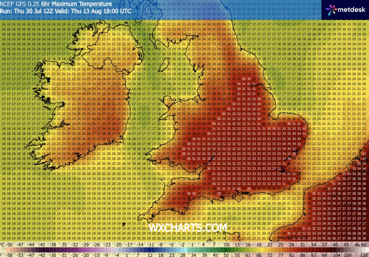UK weather map