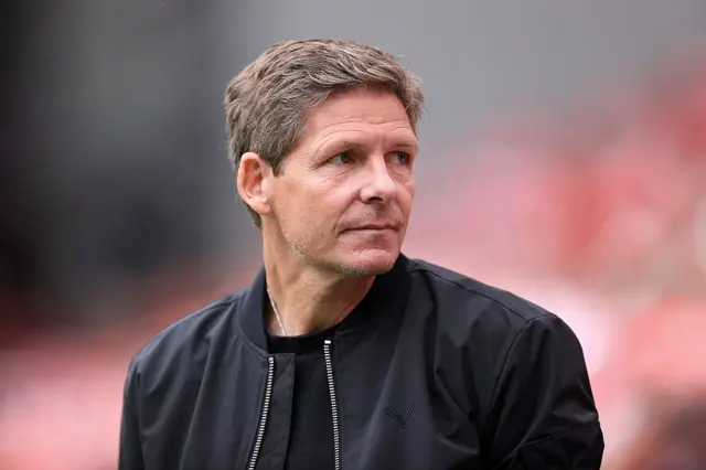 Nottingham Forest manager Oliver Glasner looks on during the Premier League 2026/27 match between Liverpool FC and Nottingham Forest FC at Anfield on August 29, 2026 in Liverpool, United Kingdom.