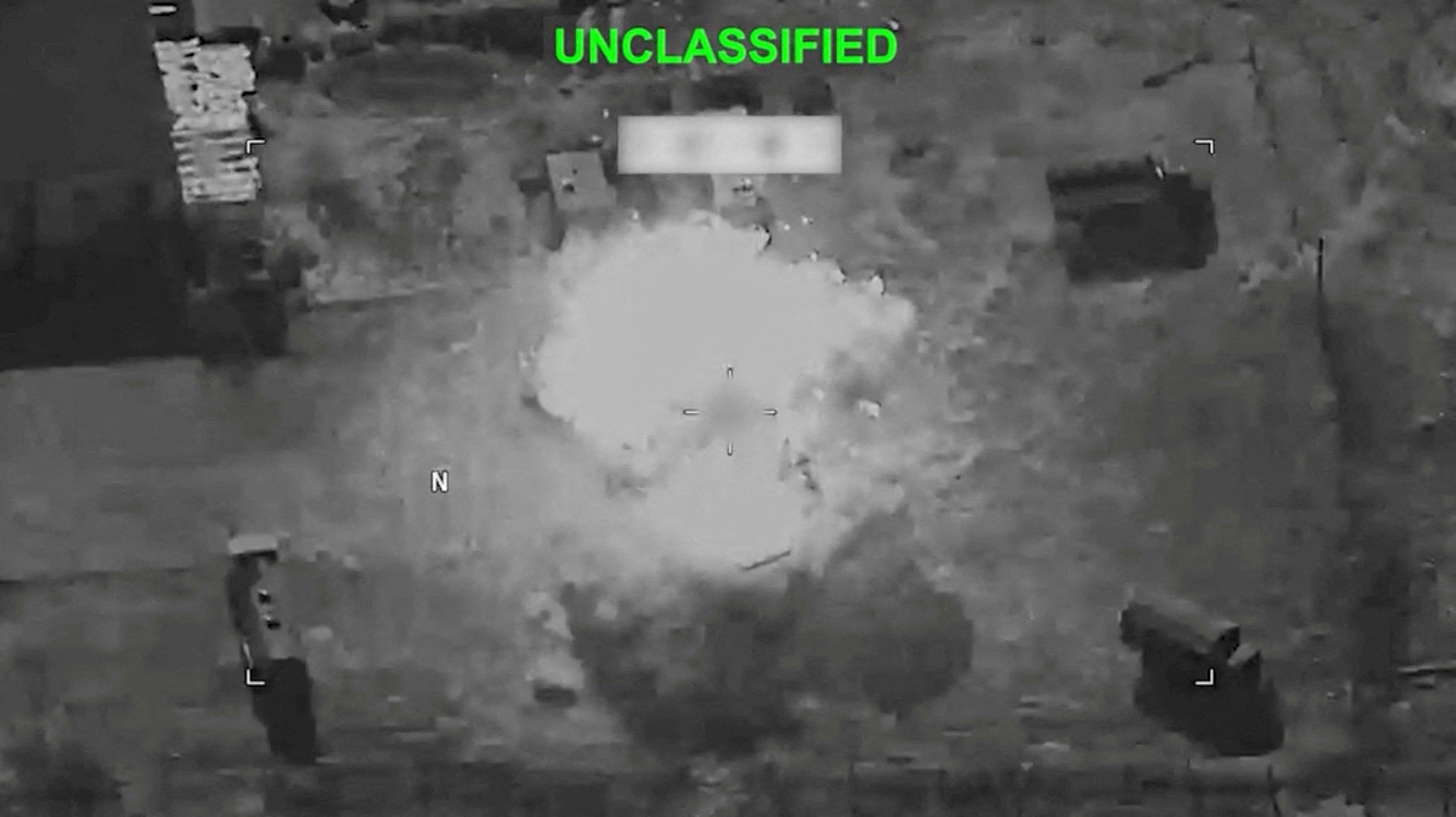 Smoke rises following an explosion at an unknown location in what Centcom said was Iran on 29 July