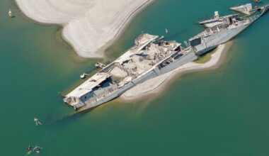 As the Danube River dries up, World War II shipwrecks and mammoth bones come into view