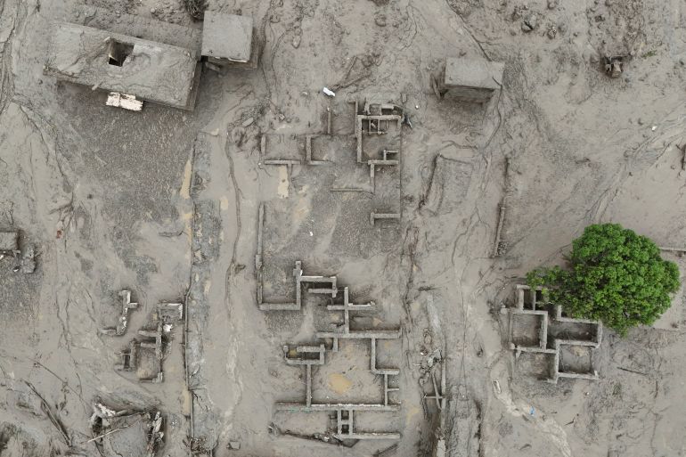 In Tibet, a mudslide that struck near the land border crossing of Gyirong Port on Wednesday left mud in the surrounding areas more than 1½ meters (5 feet) deep on average, with some road sections exceeding 2 meters (6 feet), Chinese state broadcaster CCTV reported.
