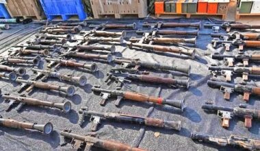 Hamas weaponry seized by Israeli troops in the Gaza Strip and the border area, Oct. 6, 2024.