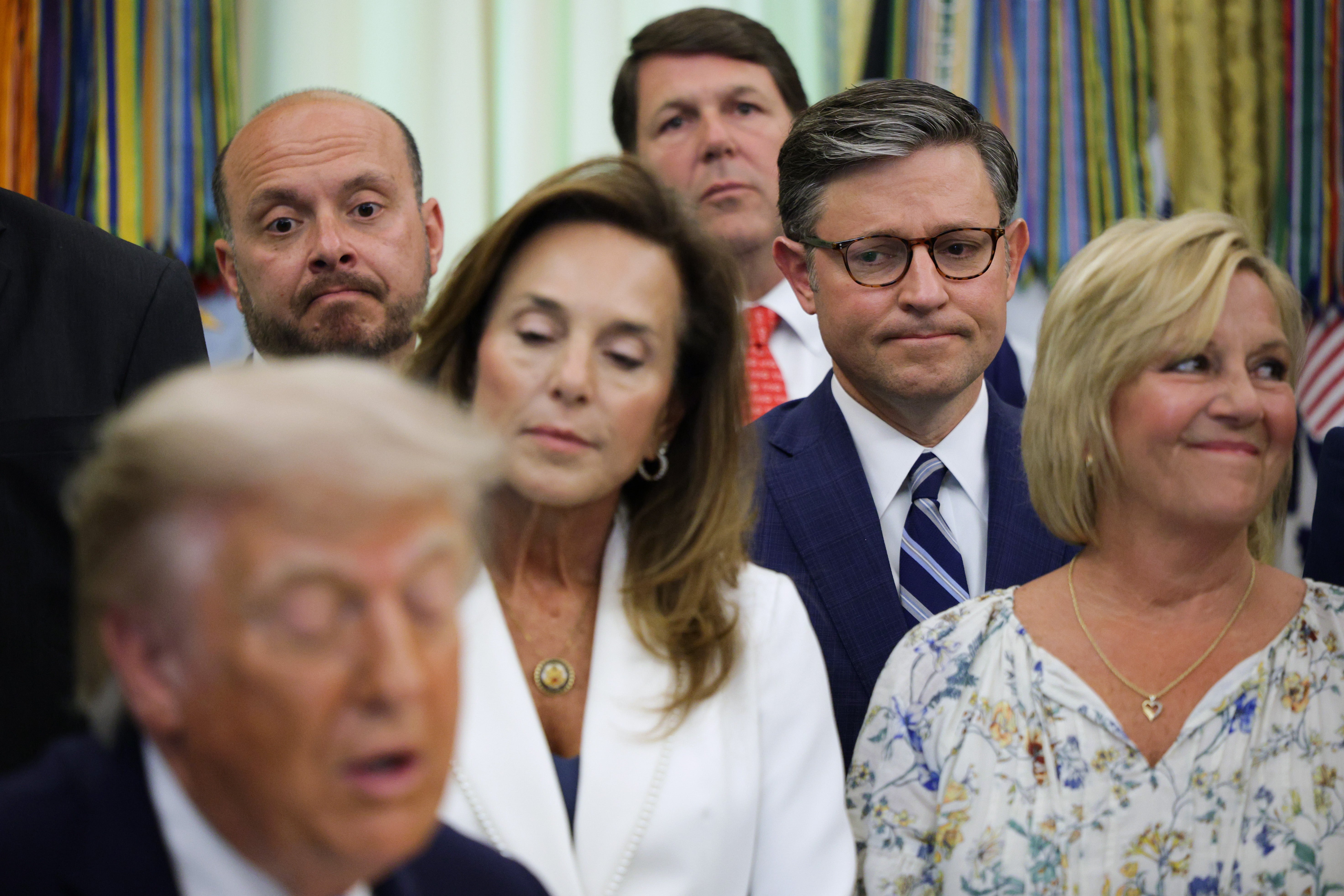 House Speaker Mike Johnson (R-LA) and the Republican caucus return to Washington this week and will face an angry and increasingly isolated Donald Trump.