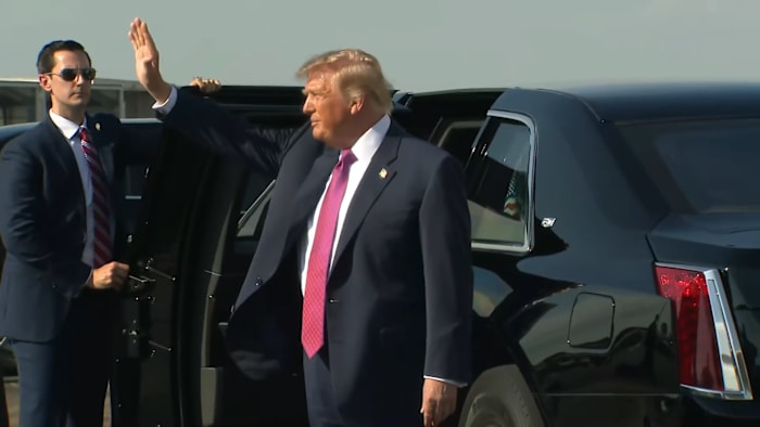 President Trump arrives to Houston for RNC event before honoring Artemis II astronauts