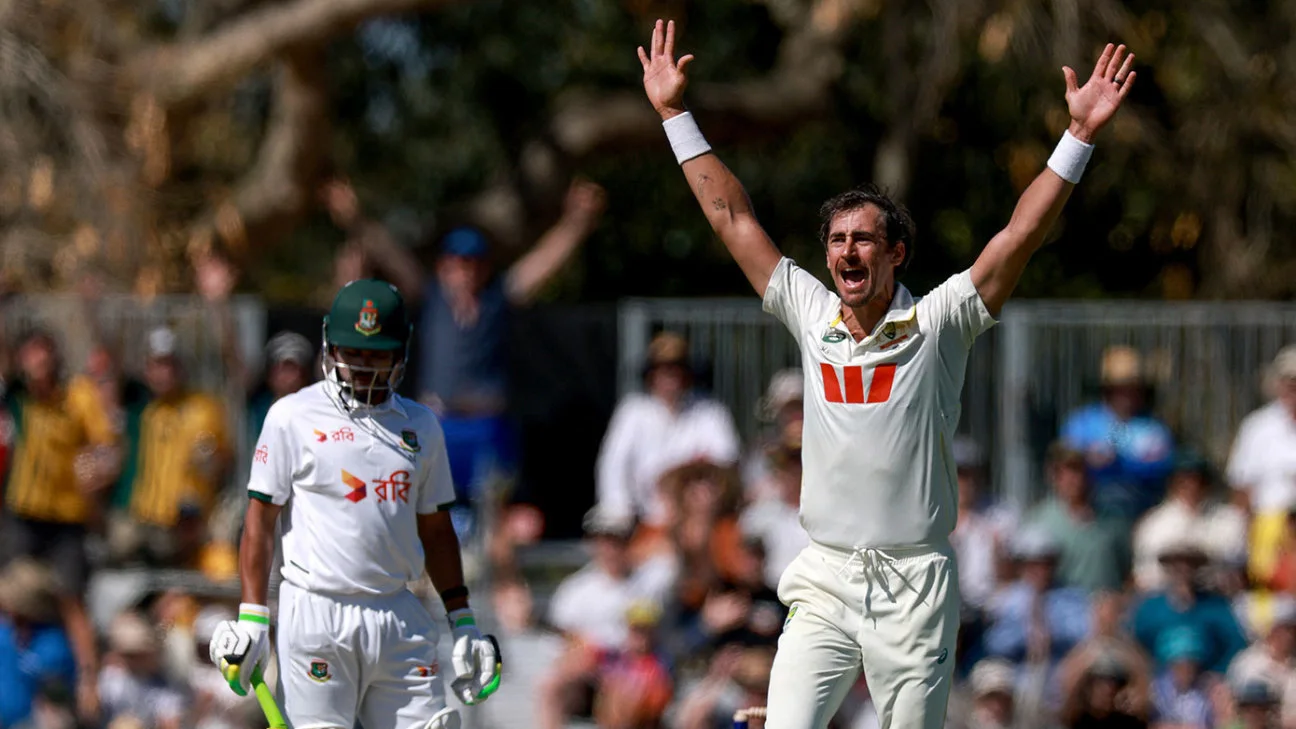 Aus vs Ban 2nd Test 2026 - How Mitchell Starc took a five-wicket haul in 22 balls