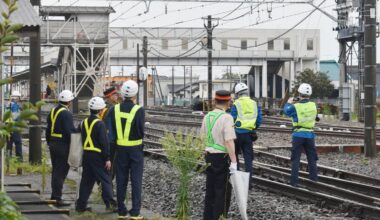 Four railway workers die after being struck by limited-express train in Tochigi
