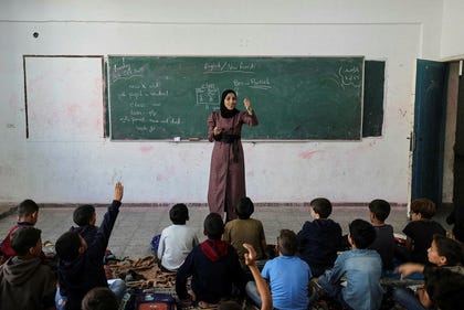A school in Gaza's Nuseirat in 2025. Credit: Eyad Baba/AFP A school in Gaza's Nuseirat in 2025.