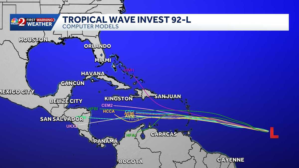 Tracking Invest 92-L: Maps, spaghetti models - WESH