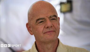 Fifa president Gianni Infantino during a visit to a sports complex in Cali, Colombia, on August 7, 2026