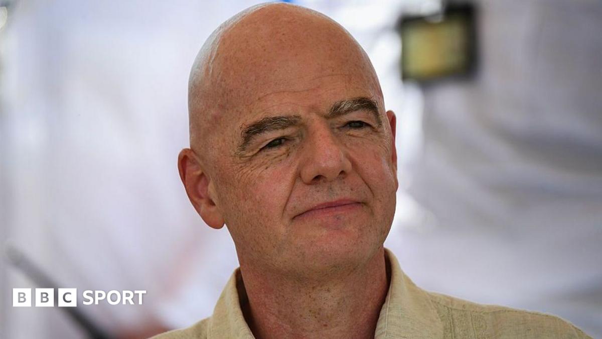 Fifa president Gianni Infantino during a visit to a sports complex in Cali, Colombia, on August 7, 2026