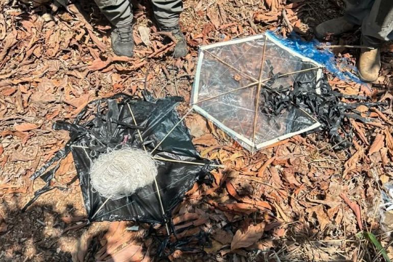 The Israeli Defence Minister described the launching of the kites as an ‘act of war’ [Al Jazeera]