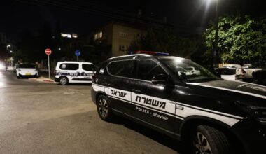 Police at the scene of where a well-known lawyer was murdered in apparent targeted killing at Rishon Lezion office. August 4, 2026.