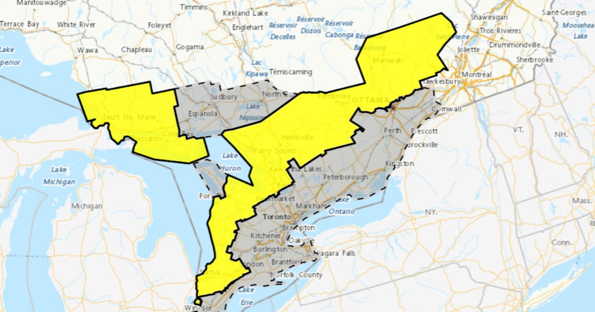 Heavy rain expected for Toronto, Cottage Country