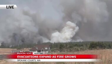 Evacuation shelter opens for Old Trails Fire evacuees as 2,500 acre fire burns north of Airway Heights | Spokane News