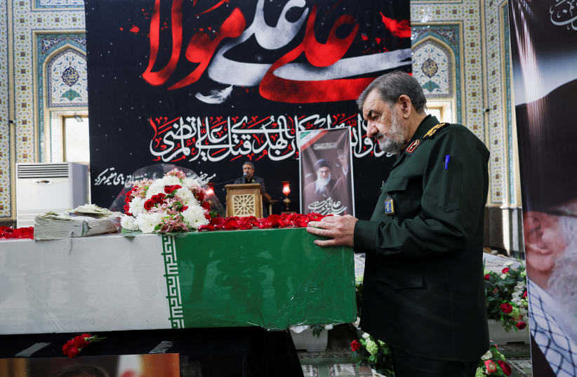 Iranian military commander Mohsen Rezaee attends the funeral ceremonies for Ali Shamkhani, political advisor to Iran’s late supreme leader Ayatollah Ali Khamenei, who was killed in airstrikes, in Tehran, Iran, March 14, 2026; illustrative.