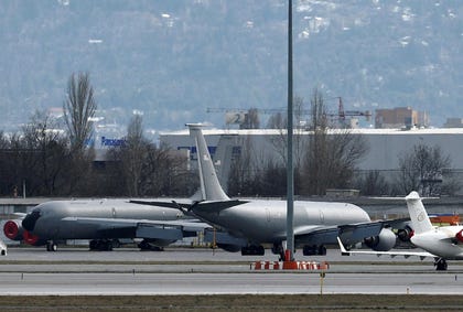 U.S. Air Force aerial refueling tankers on the tarmac at Sofia Airport, Bulgaria, in February. Credit: Stoyan Nenov/Reuters U.S. Air Force aerial refueling tankers on the tarmac at Sofia Airport, Bulgaria, in February.