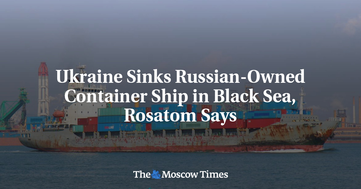 Ukraine Sinks Russian-Owned Container Ship in Black Sea, Rosatom Says