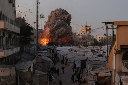 An Israeli strike in Gaza last week. Credit: AFP/OMAR AL-QATTAA An Israeli strike in Gaza last week.
