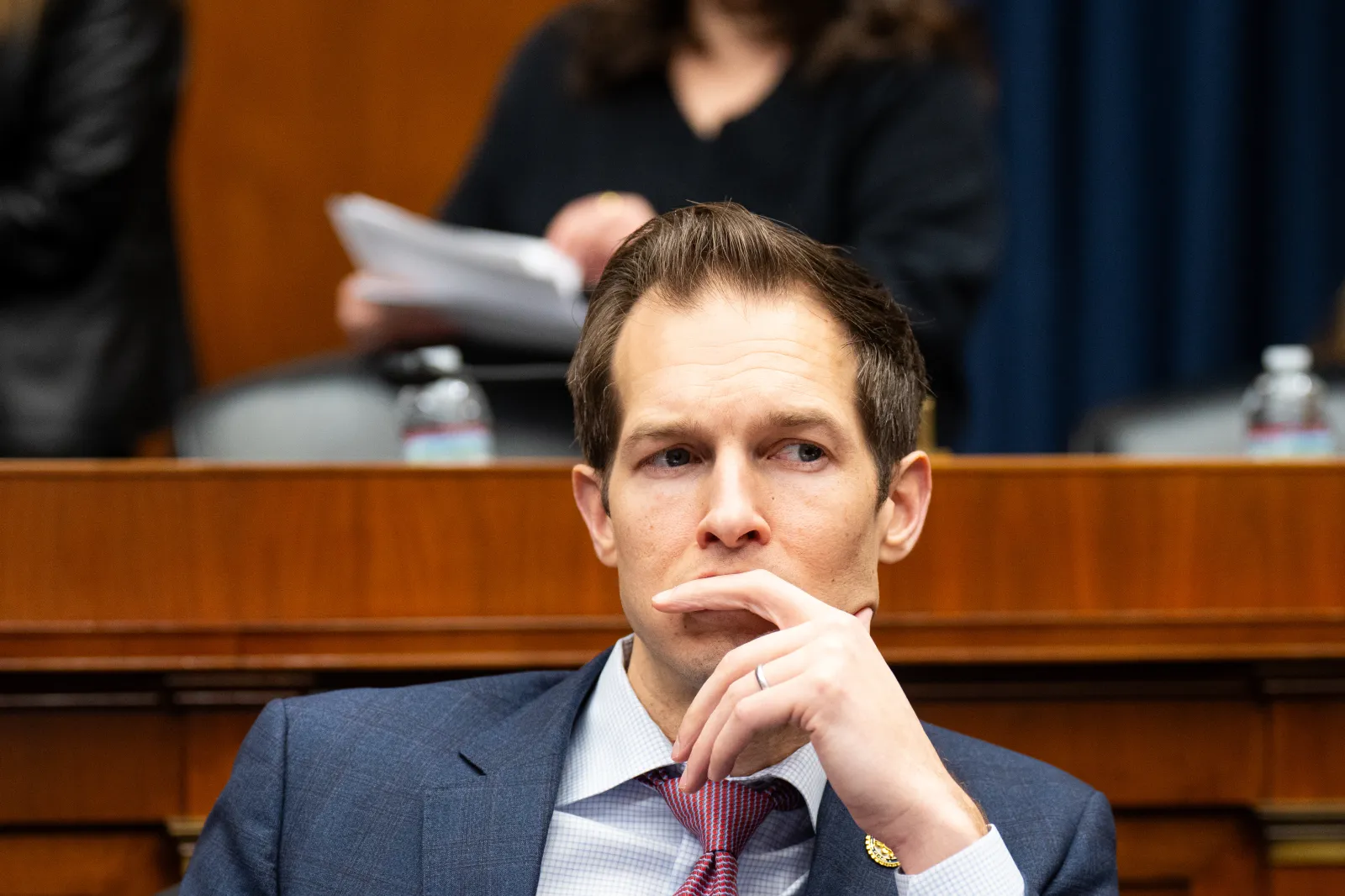 Representative Jake Auchincloss attends a House Energy and Commerce Committee Health Subcommittee hearing on January 22, 2026.
