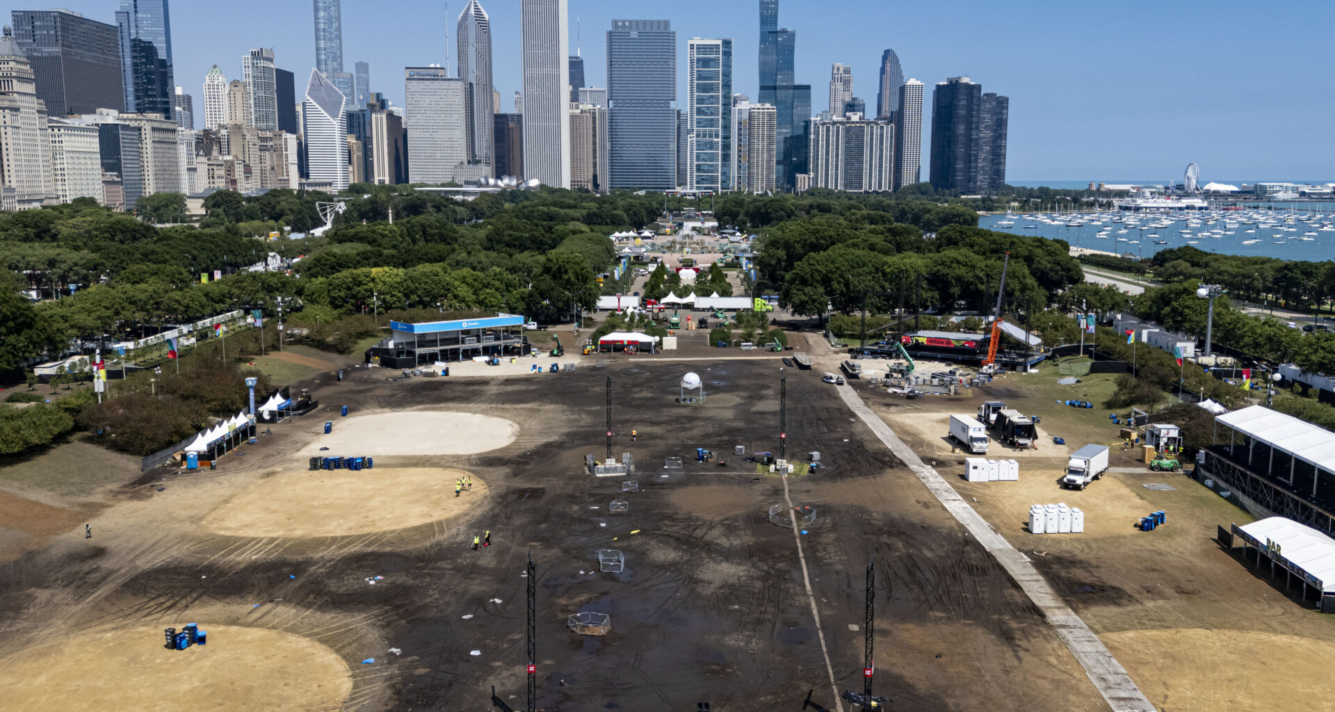 Lollapalooza's gone, but Grant Park's mud and damage remain
