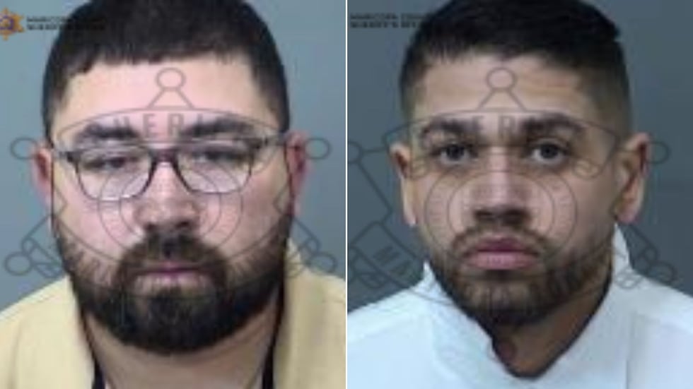Former officers Luis Vasquez Jr. (left) and Antonio Felix (right) have been arrested for an...