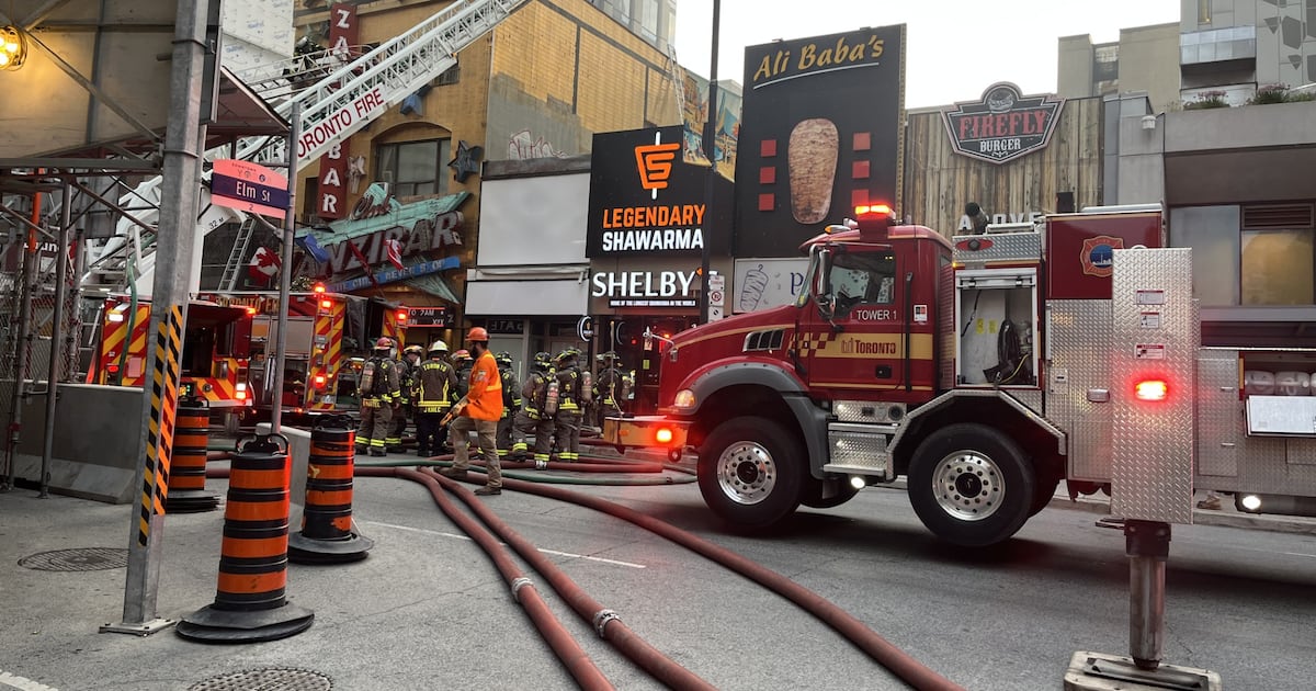 Commercial fire on Yonge Street