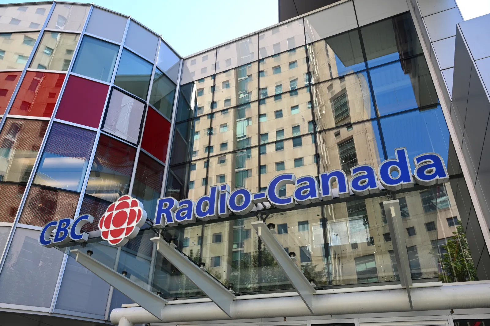 The CBC Radio Canada building is seen in Vancouver, Canada on August 15, 2023.