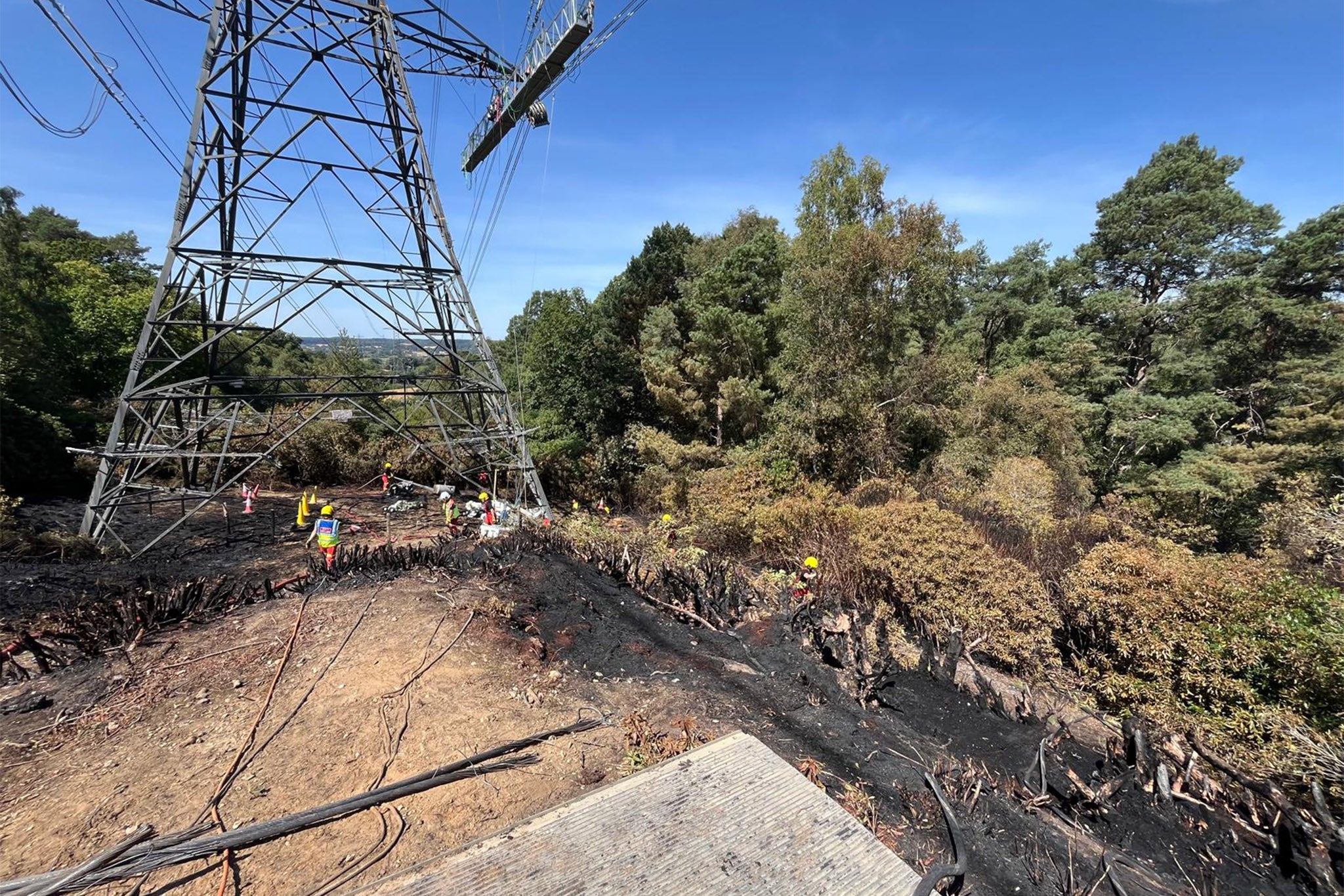 The fire has now entered its third day