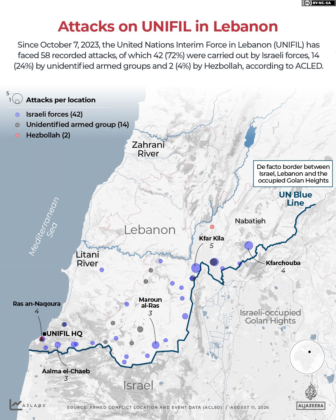 INTERACTIVE - Israel attacks on UNIFIL in Lebanon map 2026-1786424742